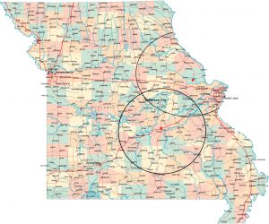 Missouri Map with Residential Service Areas for both